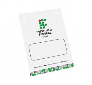 Credencial 9x15cm PVC 4x0 Fio Poliéster PVC 5mm 9x15cm 4x0 Impressão Brilho Furo e cantos boleados e cordão poliéster 